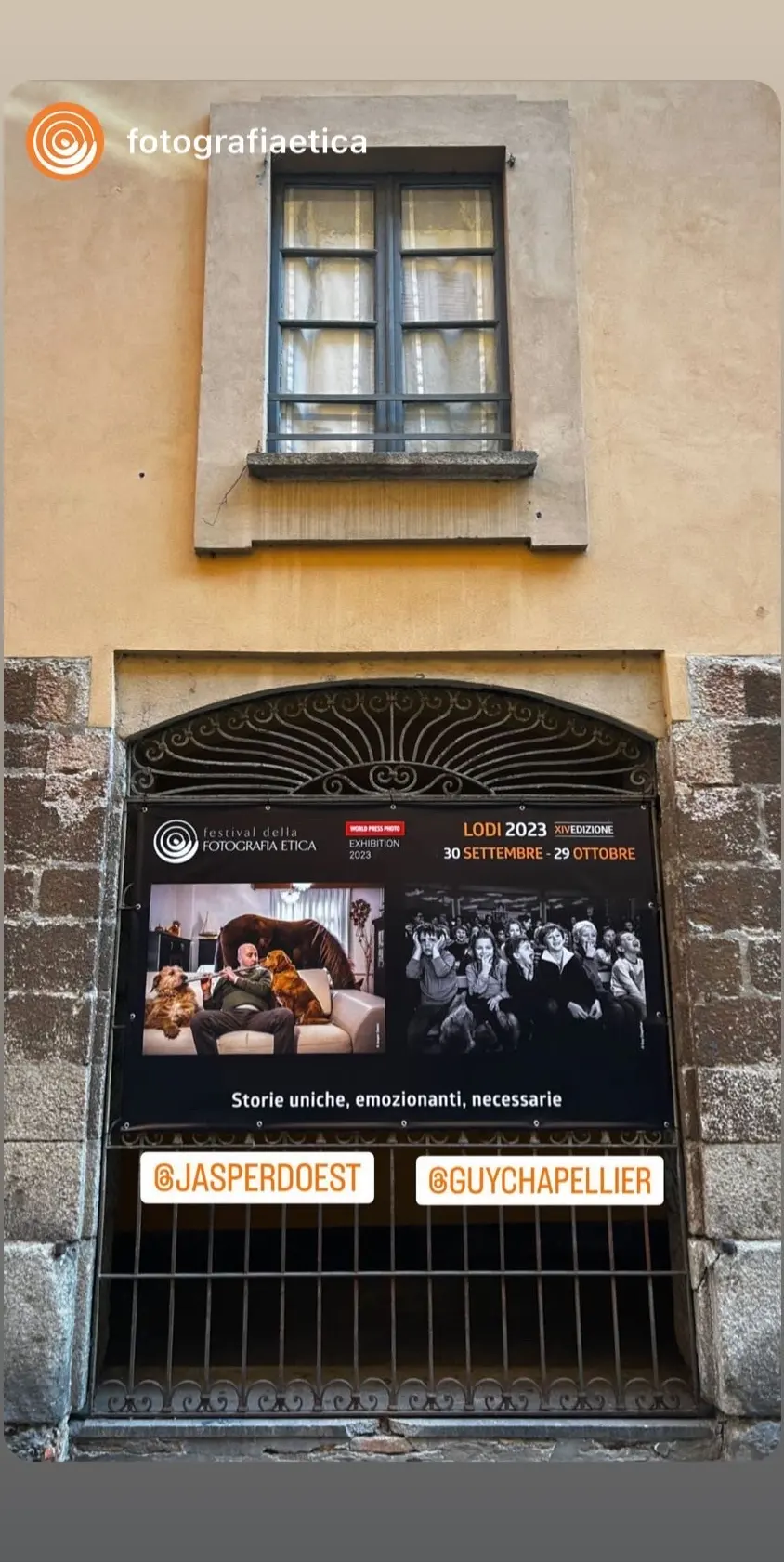 Affiche de rue du Festival della Fotografia Etica à Lodi